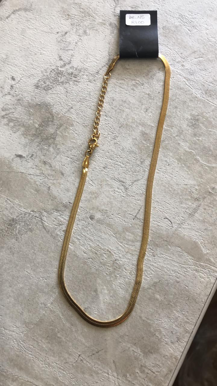 Be Flat Gold Necklace be.N5