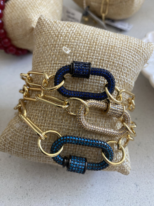 BCD1 Carabiner Bracelets Diamantes