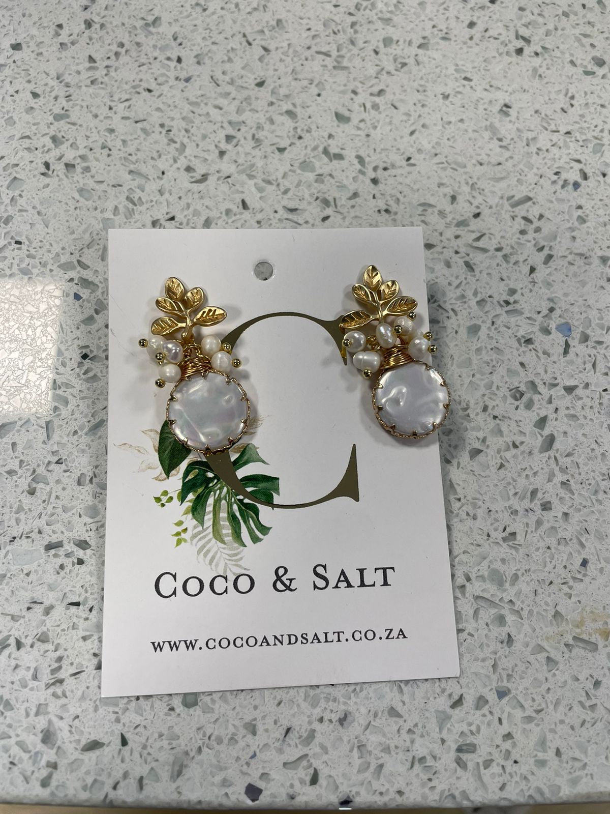 Pearl cluster earrings