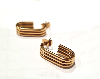 ES13 Ribbed Gold Hoop Earrings