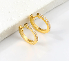 EH5 Gold Diamante Hoops