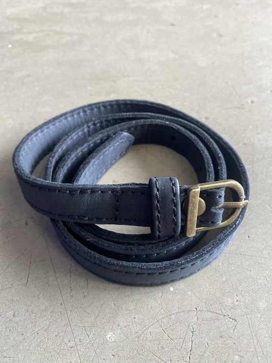 Leather Belt 1.5cm Black