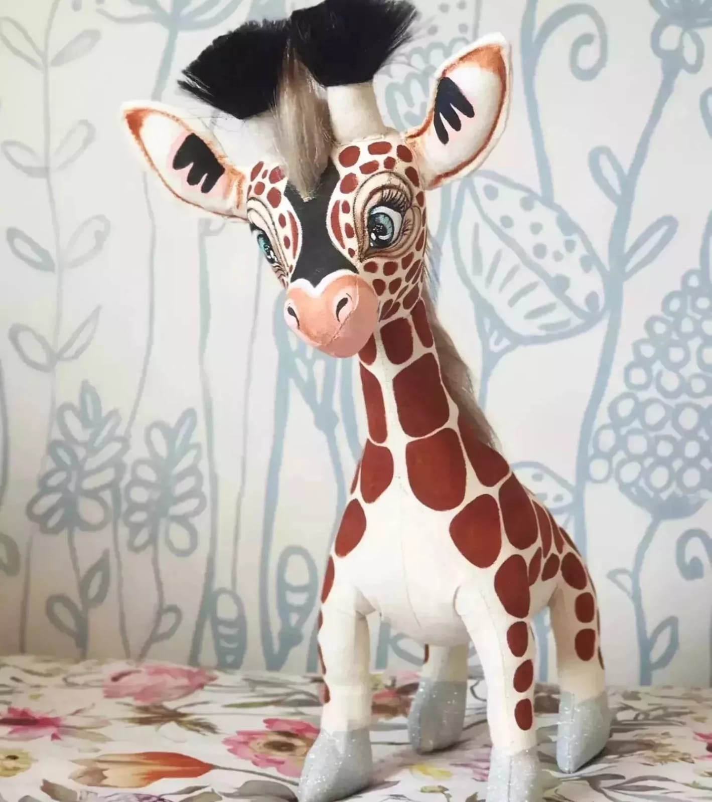 Baby standing giraffe